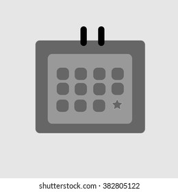 Calendar icon, vector illustration. 