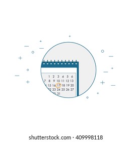 Calendar Icon. Vector illustration.