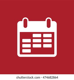 Calendar icon . Vector illustration