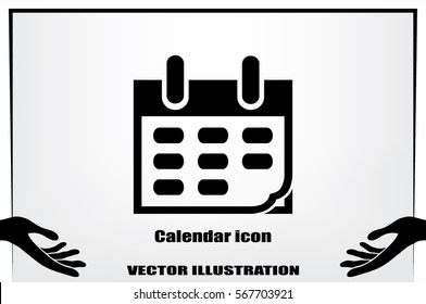 Calendar icon vector illustration.