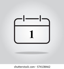 Calendar icon. Vector illustration