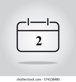Calendar icon. Vector illustration