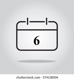 Calendar icon. Vector illustration