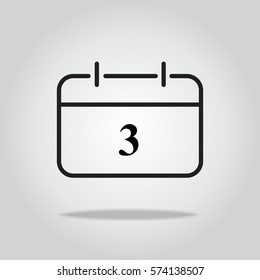 Calendar icon. Vector illustration
