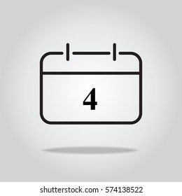 Calendar icon. Vector illustration