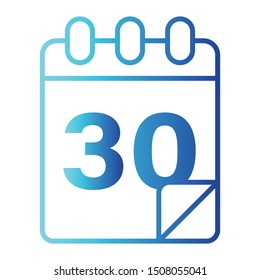 Calendar Icon, Vector Illustration, Business Outline