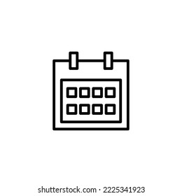 Calendar icon vector illustration. Calender sign and symbol. Schedule icon symbol
