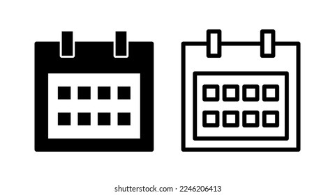 Calendar icon vector illustration. Calender sign and symbol. Schedule icon symbol