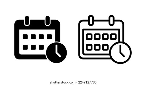 Kalendersymbol, Vektorgrafik. Kalanderzeichen und Symbol. Symbol planen