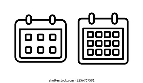 Calendar icon vector illustration. Calender sign and symbol. Schedule icon symbol