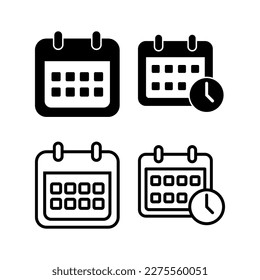 Kalendersymbol, Vektorgrafik. Kalanderzeichen und Symbol. Symbol planen