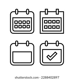 Calendar icon vector illustration. Calender sign and symbol. Schedule icon symbol