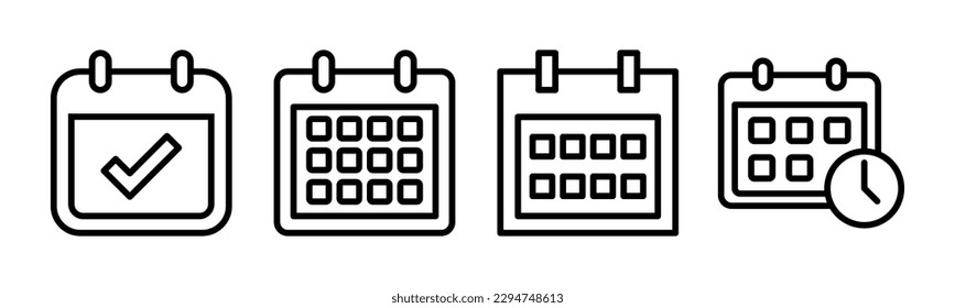 Calendar icon vector illustration. Calender sign and symbol. Schedule icon symbol