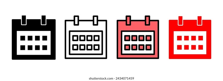 Calendar icon vector illustration. Calender sign and symbol. Schedule icon symbol