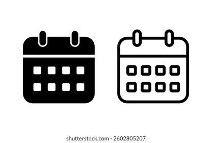 Calendar icon vector illustration. Calender sign and symbol. Schedule icon symbol