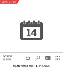 icono de calendario. Ilustración del vector EPS 10.