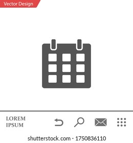 Kalendersymbol. Vektorgrafik EPS10.