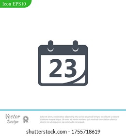calendar Icon. Vector illustration EPS 10.