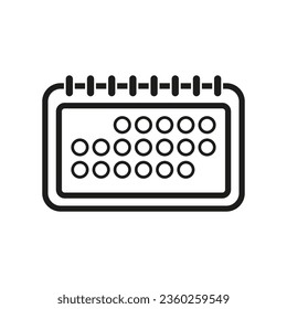 Icono de calendario. Ilustración vectorial. EPS 10.