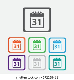 calendar icon vector illustration eps jpeg picture flat design web