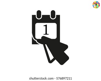 Calendar icon, vector illustration eps10