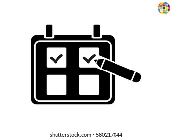 Calendar icon, vector illustration eps10