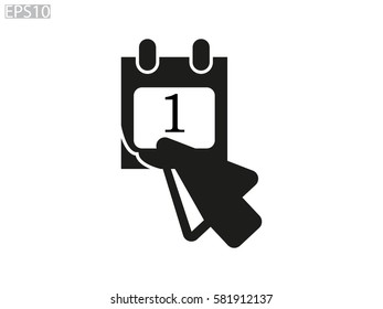Calendar icon, vector illustration eps10