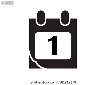 Calendar icon, vector illustration eps10