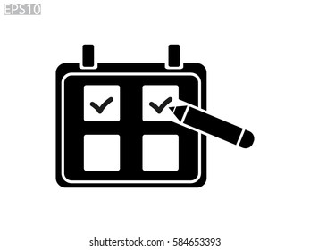 Calendar icon, vector illustration eps10