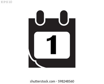 Calendar icon, vector illustration eps10
