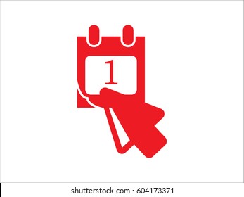 Calendar icon, vector illustration eps10