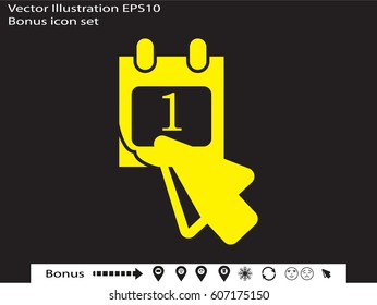 Calendar icon, vector illustration eps10