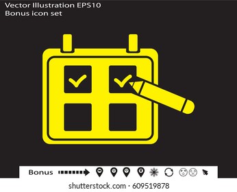 Calendar icon, vector illustration eps10
