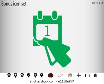 Calendar icon, vector illustration eps10