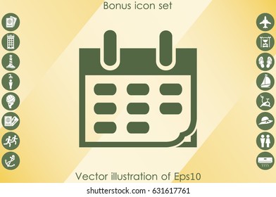 Calendar icon vector illustration eps10.
