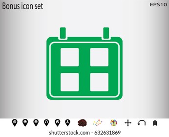 Calendar icon, vector illustration eps10