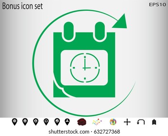Calendar icon, vector illustration eps10