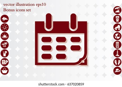 Calendar icon vector illustration eps10.