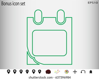Calendar icon, vector illustration eps10
