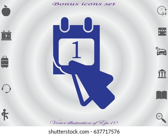 Calendar icon, vector illustration eps10