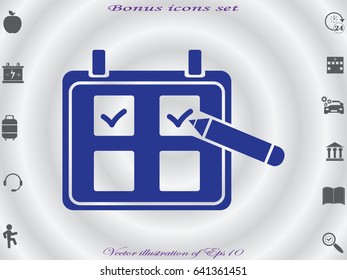 Calendar icon, vector illustration eps10
