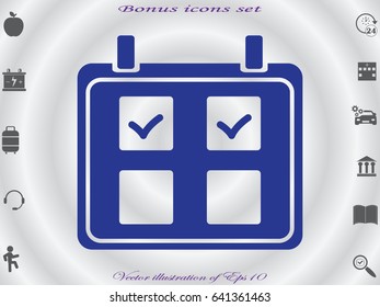 Calendar icon, vector illustration eps10