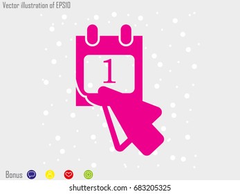 Calendar icon, vector illustration eps10