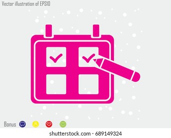 Calendar icon, vector illustration eps10