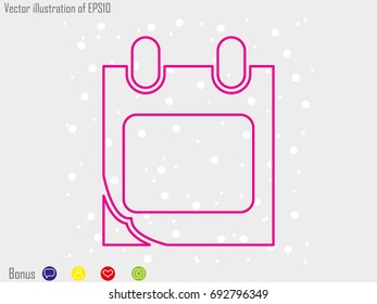 Calendar icon, vector illustration eps10