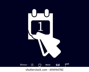 Calendar icon, vector illustration eps10