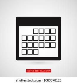 Calendar icon, vector illustration. Flat design eps 10