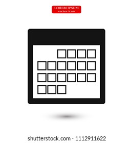 Calendar icon, vector illustration. Flat design eps 10