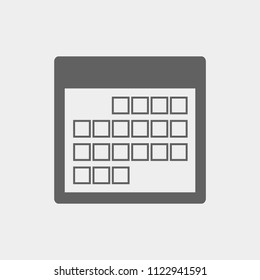 Calendar icon, vector illustration. Flat design eps 10