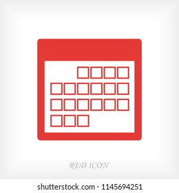 Calendar icon, vector illustration. Flat design eps 10